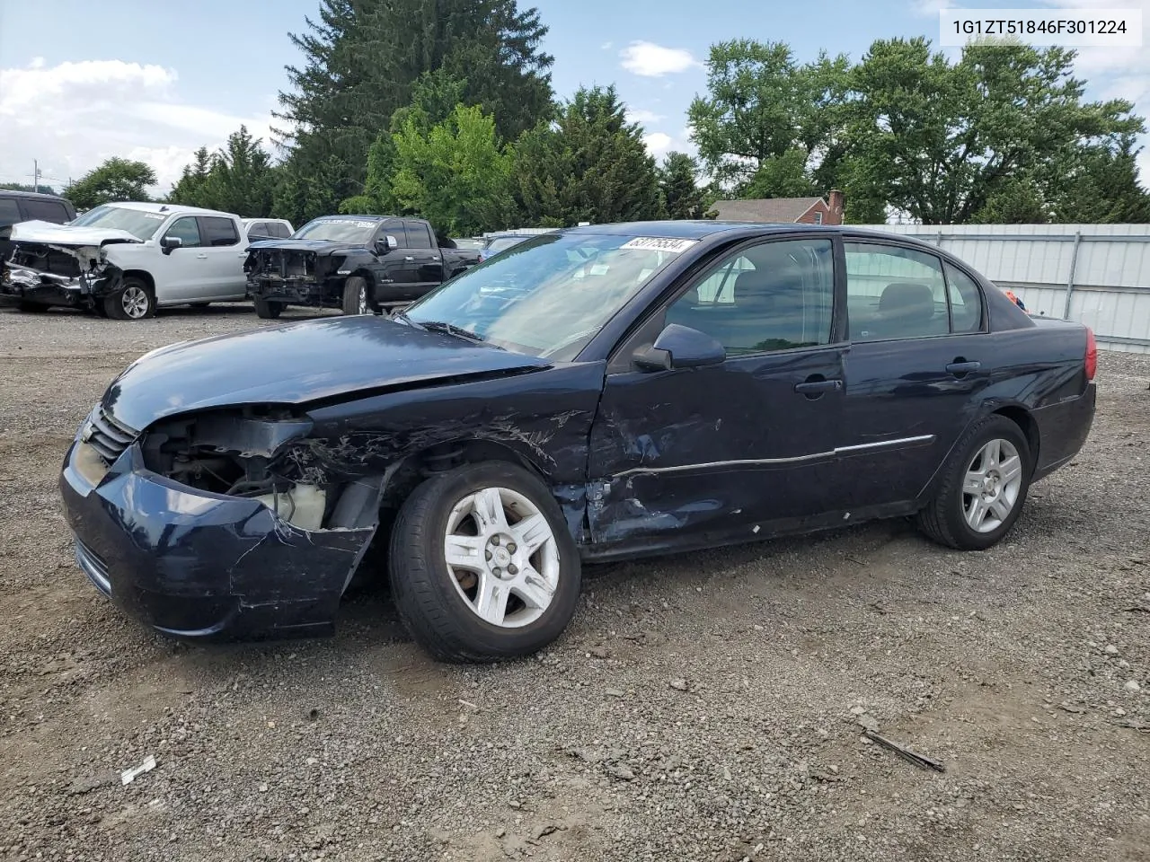 2006 Chevrolet Malibu Lt VIN: 1G1ZT51846F301224 Lot: 74589414