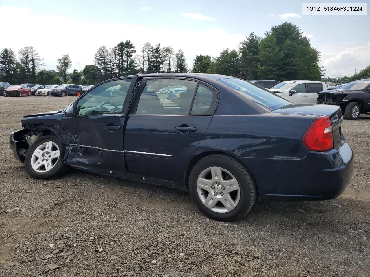 2006 Chevrolet Malibu Lt VIN: 1G1ZT51846F301224 Lot: 74589414