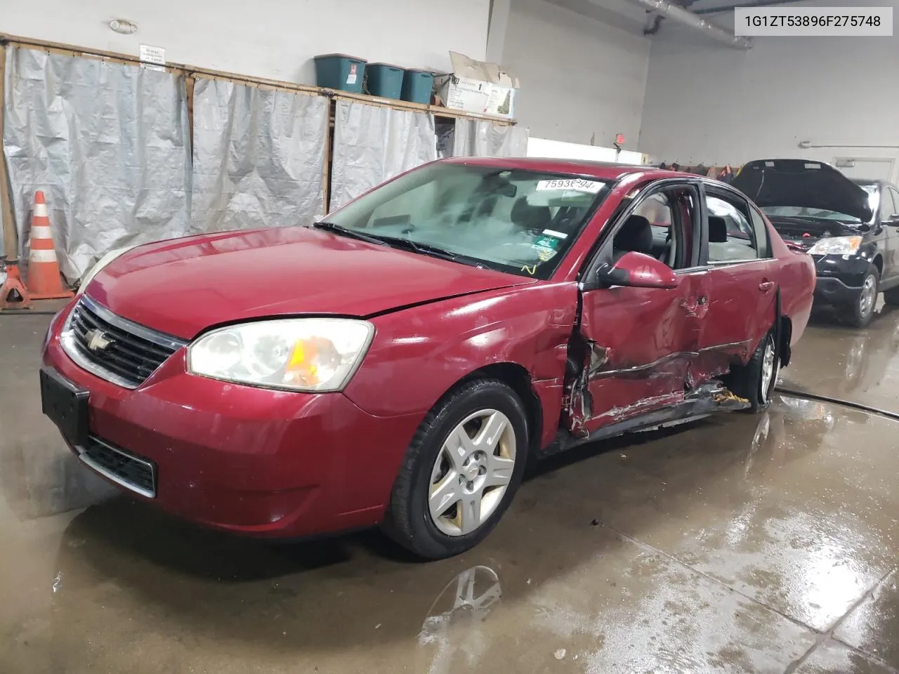 2006 Chevrolet Malibu Lt VIN: 1G1ZT53896F275748 Lot: 75936294