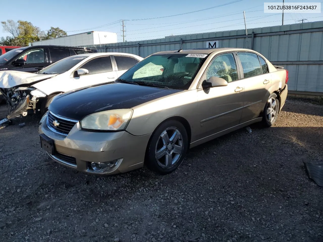 1G1ZU53816F243437 2006 Chevrolet Malibu Ltz