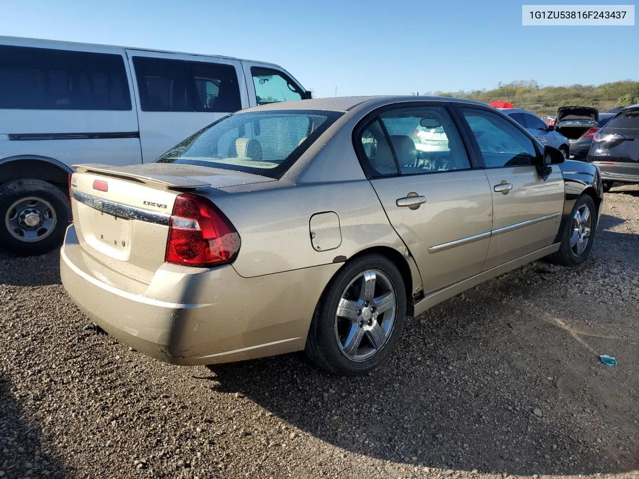 1G1ZU53816F243437 2006 Chevrolet Malibu Ltz