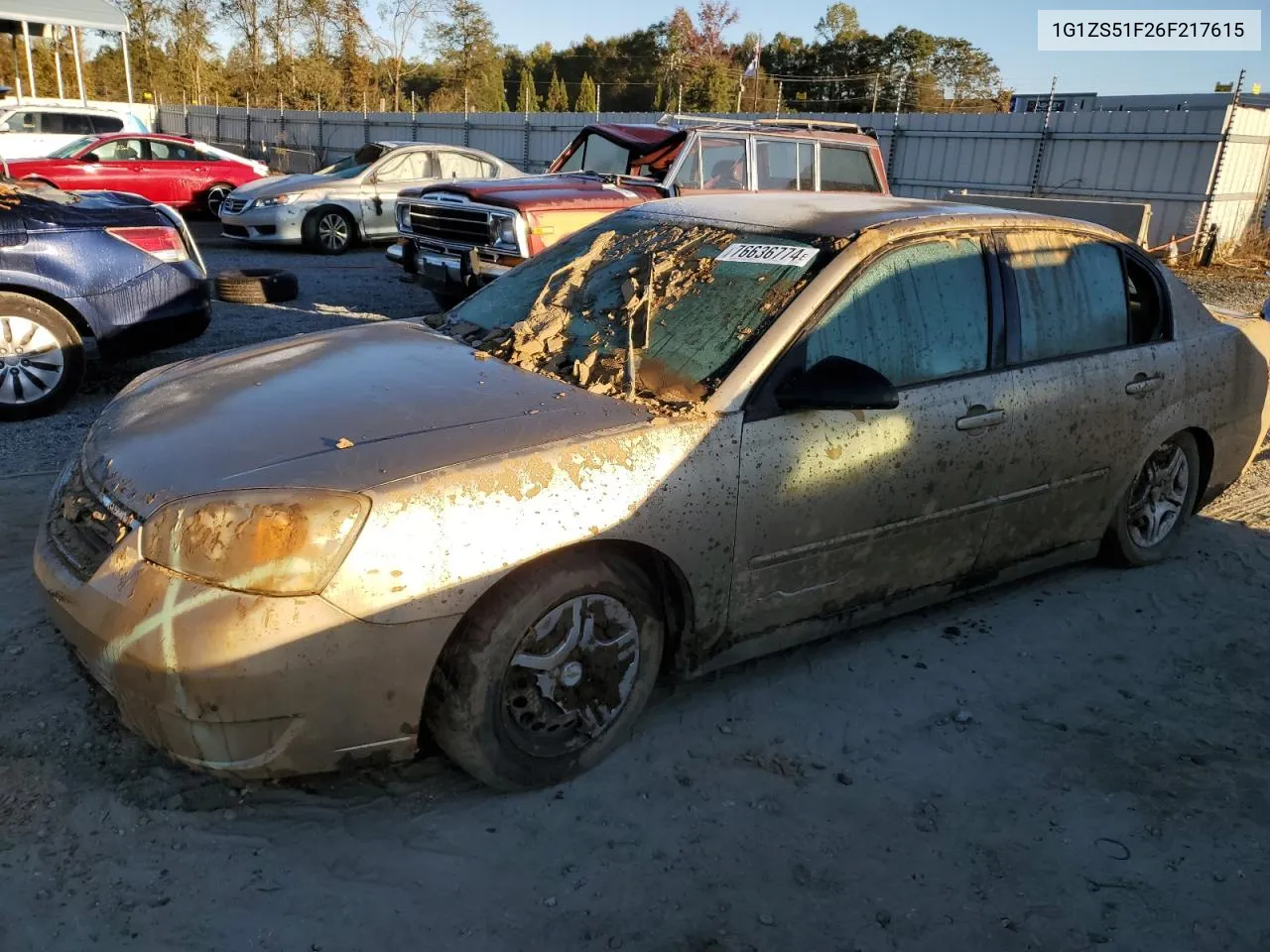 2006 Chevrolet Malibu Ls VIN: 1G1ZS51F26F217615 Lot: 76636774