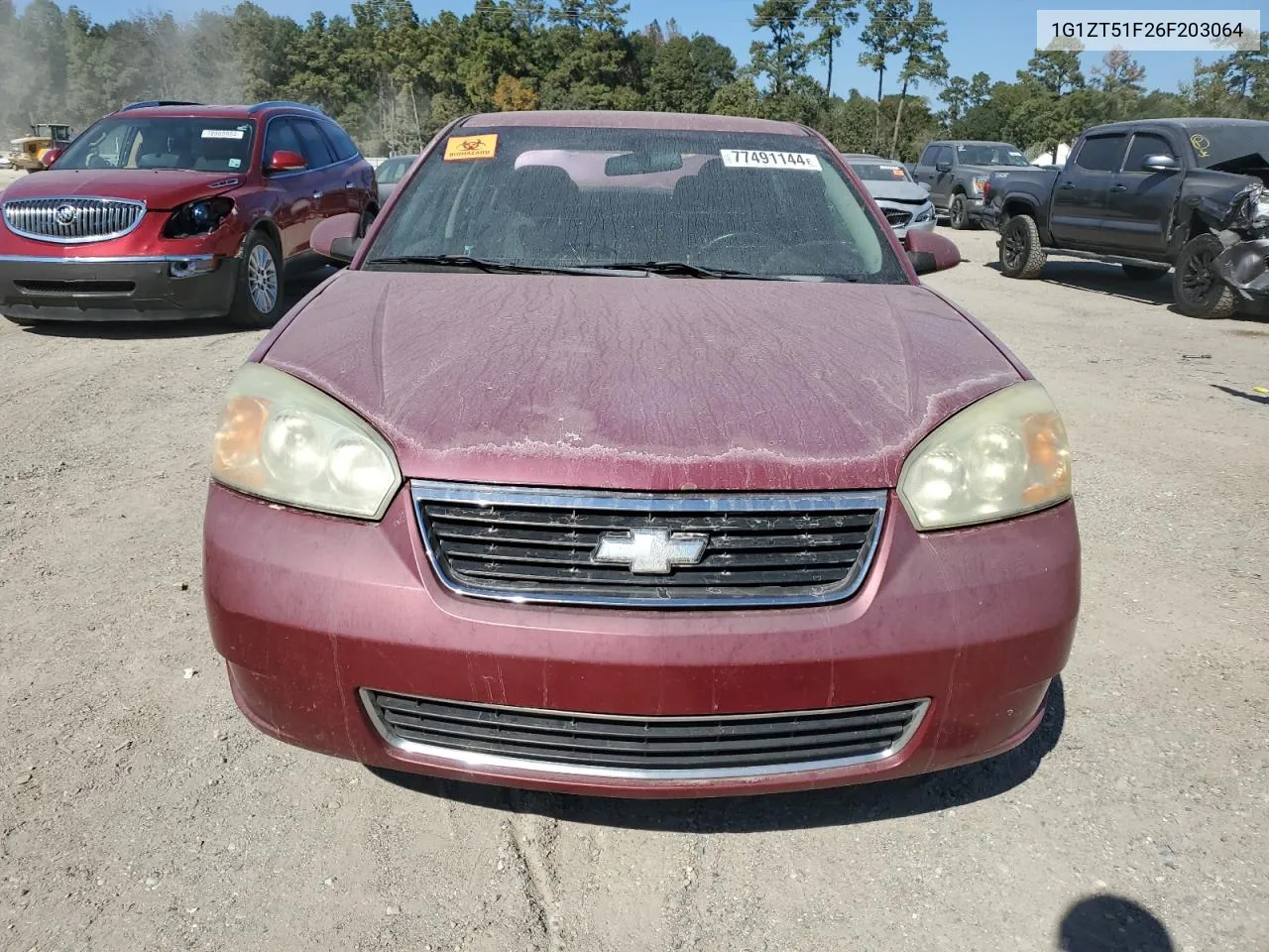 1G1ZT51F26F203064 2006 Chevrolet Malibu Lt