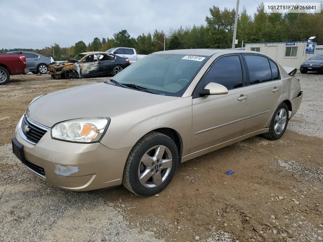 1G1ZT51F76F266841 2006 Chevrolet Malibu Lt