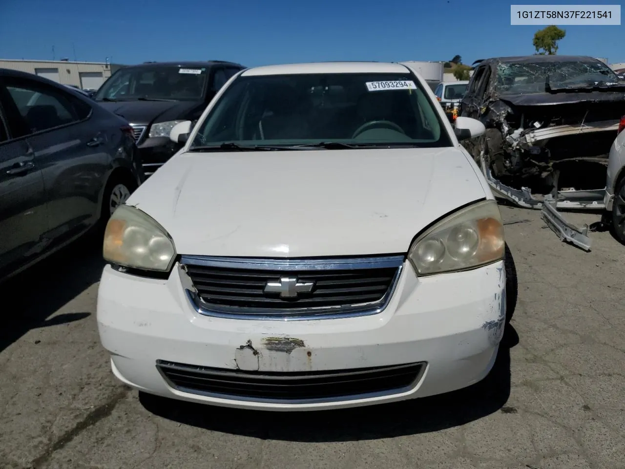 2007 Chevrolet Malibu Lt VIN: 1G1ZT58N37F221541 Lot: 57093294