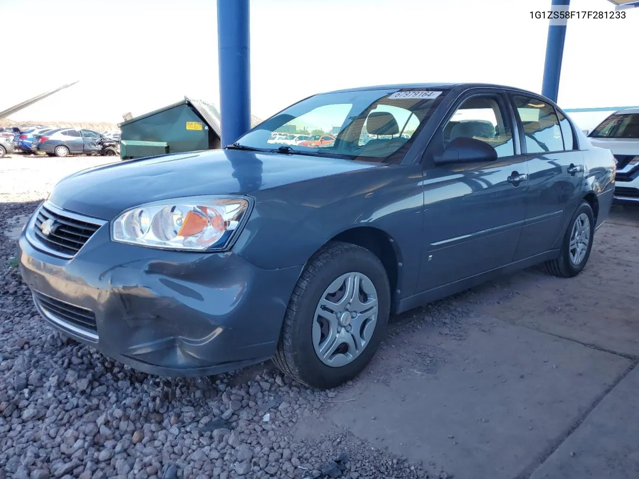 2007 Chevrolet Malibu Ls VIN: 1G1ZS58F17F281233 Lot: 67979164