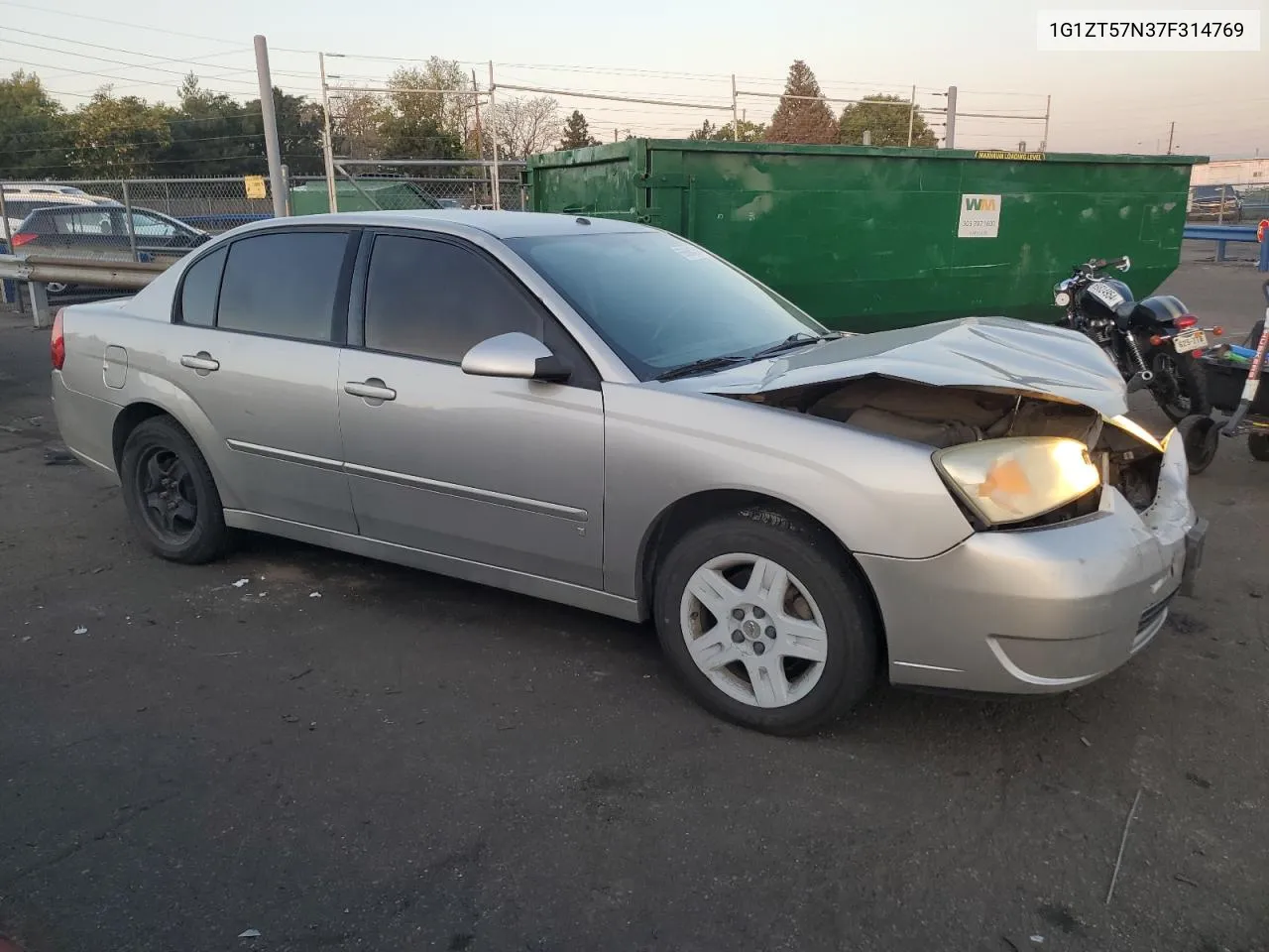 2007 Chevrolet Malibu Lt VIN: 1G1ZT57N37F314769 Lot: 69684754