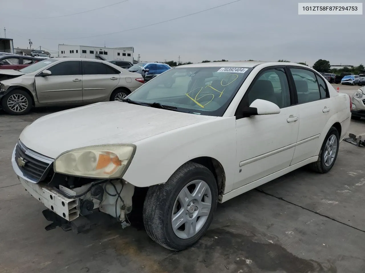 2007 Chevrolet Malibu Lt VIN: 1G1ZT58F87F294753 Lot: 70392404