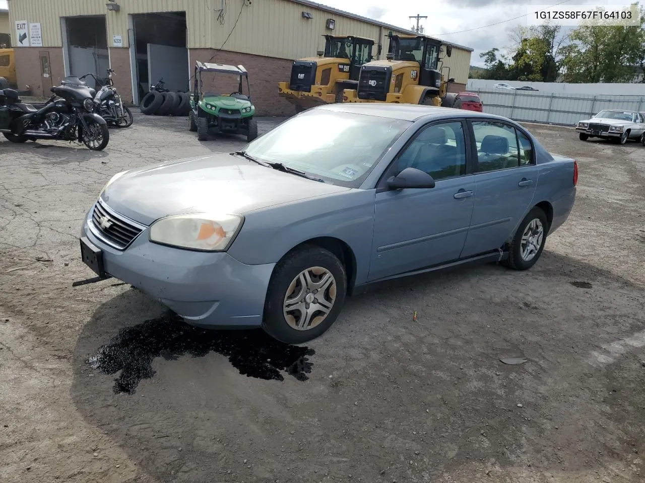 2007 Chevrolet Malibu Ls VIN: 1G1ZS58F67F164103 Lot: 72886994