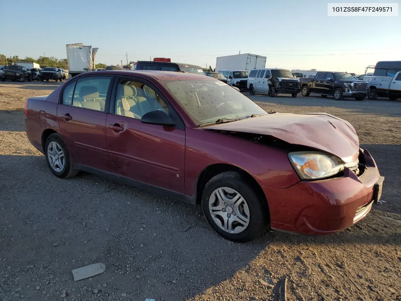 1G1ZS58F47F249571 2007 Chevrolet Malibu Ls