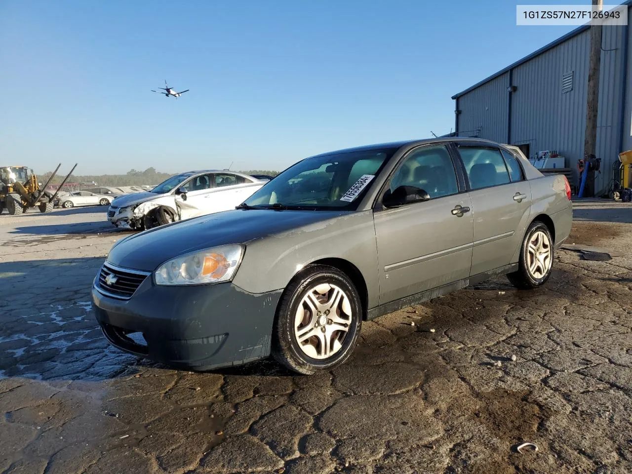 1G1ZS57N27F126943 2007 Chevrolet Malibu Ls