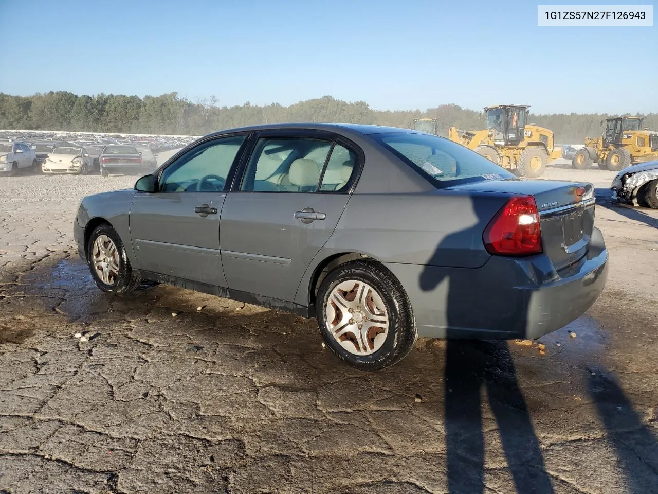 2007 Chevrolet Malibu Ls VIN: 1G1ZS57N27F126943 Lot: 76556384