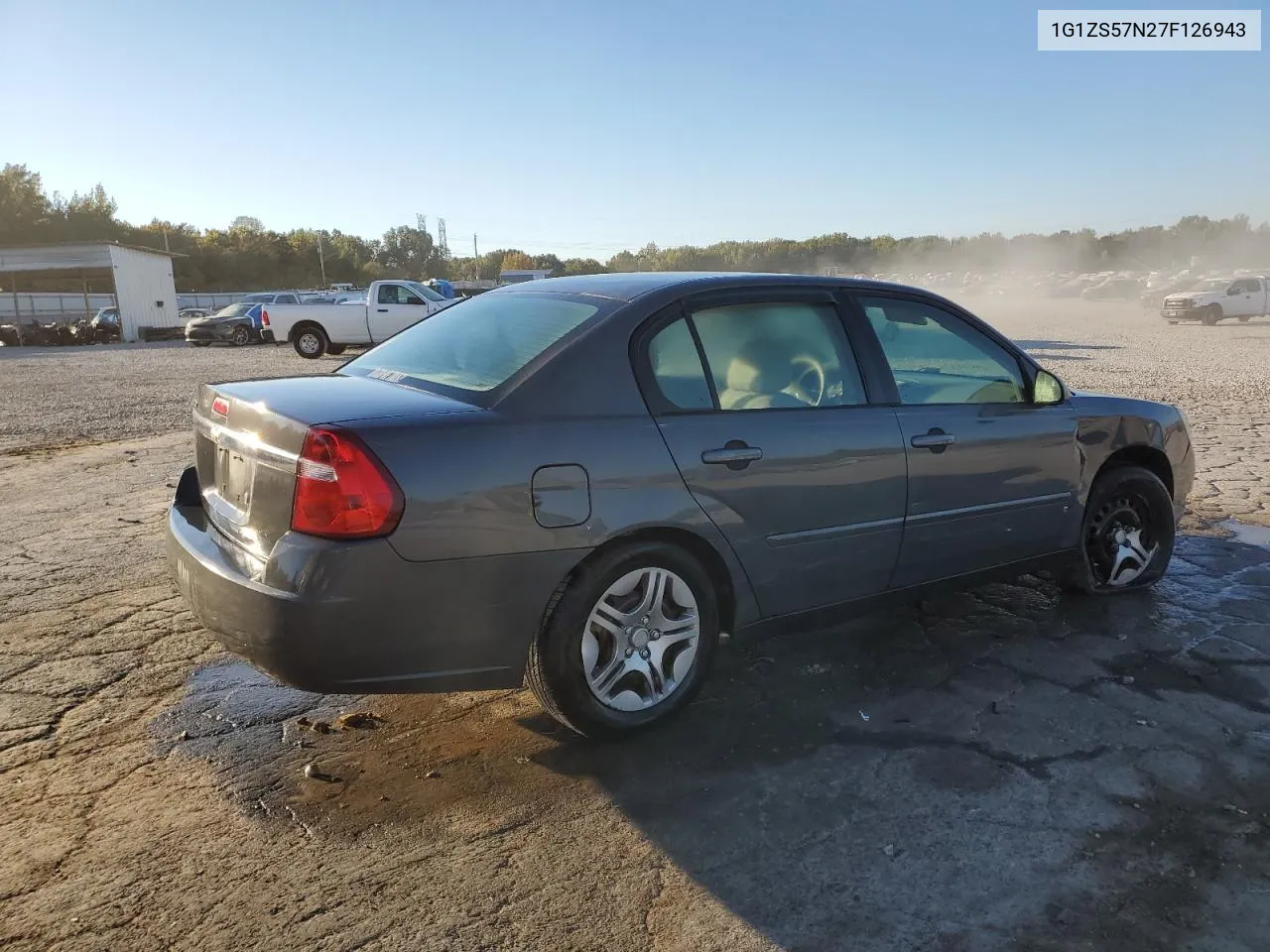 2007 Chevrolet Malibu Ls VIN: 1G1ZS57N27F126943 Lot: 76556384