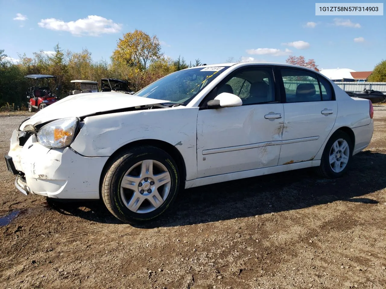 2007 Chevrolet Malibu Lt VIN: 1G1ZT58N57F314903 Lot: 76711574