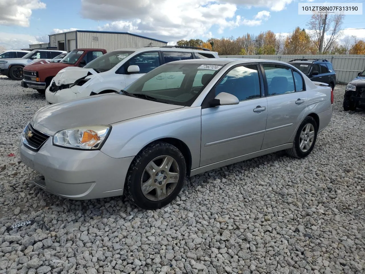 2007 Chevrolet Malibu Lt VIN: 1G1ZT58N07F313190 Lot: 77562124