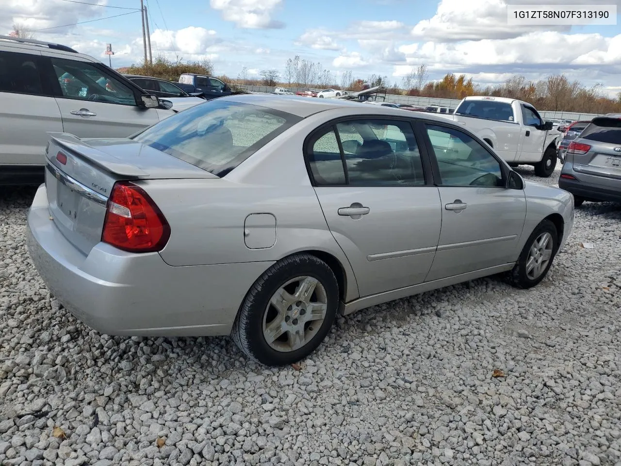 2007 Chevrolet Malibu Lt VIN: 1G1ZT58N07F313190 Lot: 77562124