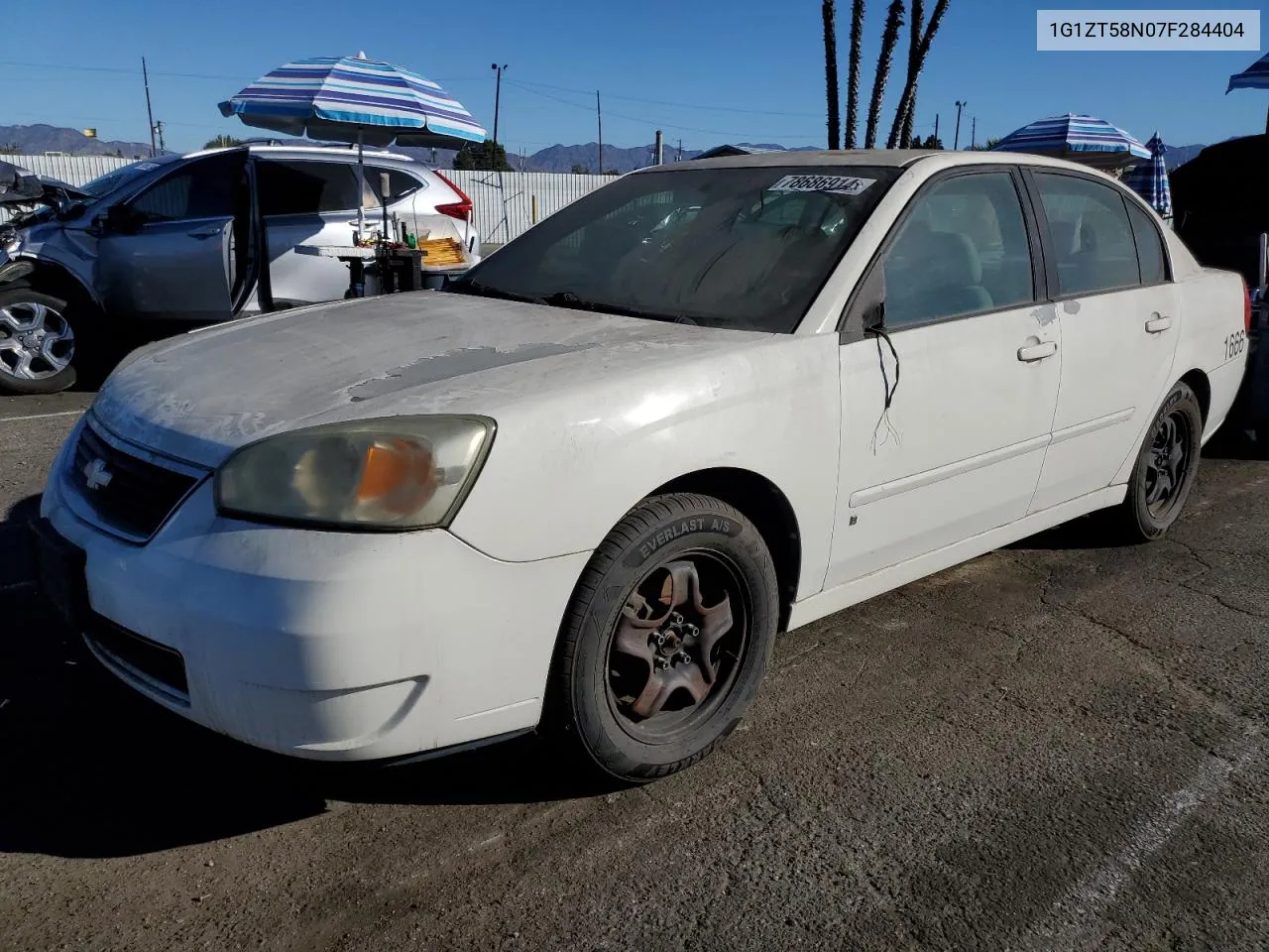 2007 Chevrolet Malibu Lt VIN: 1G1ZT58N07F284404 Lot: 78686914