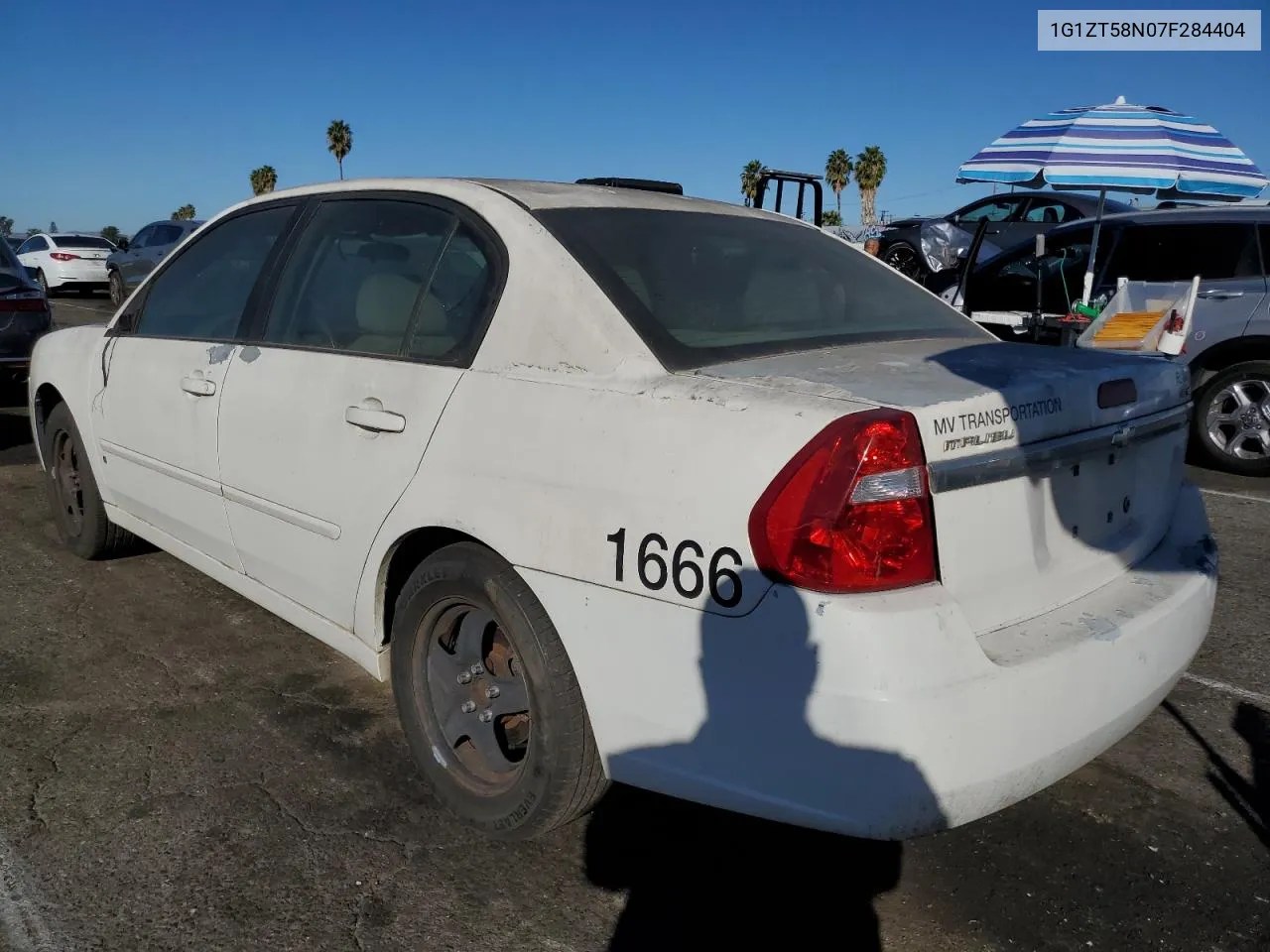 2007 Chevrolet Malibu Lt VIN: 1G1ZT58N07F284404 Lot: 78686914