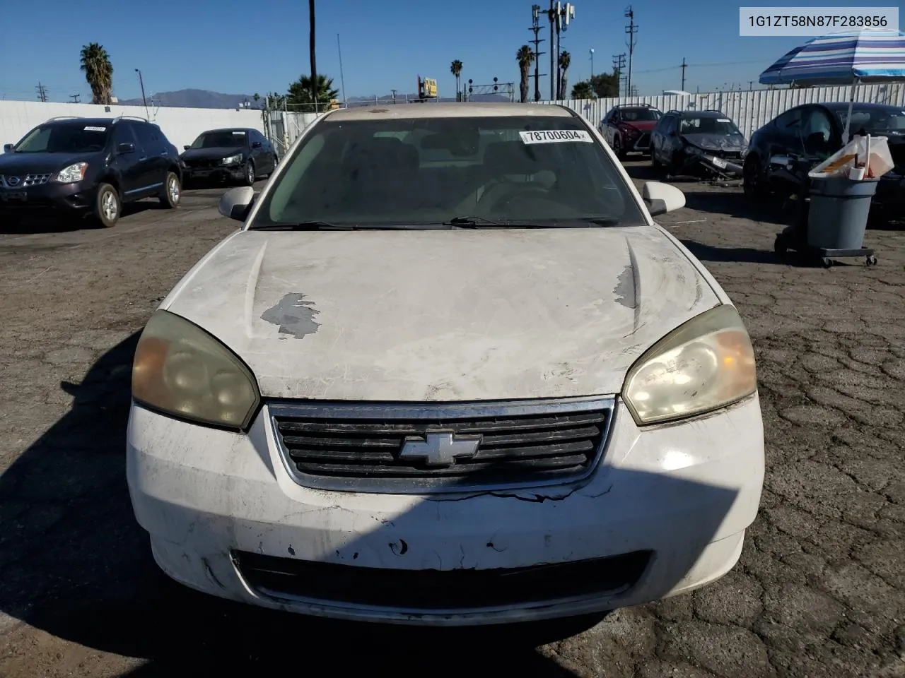 2007 Chevrolet Malibu Lt VIN: 1G1ZT58N87F283856 Lot: 78700604