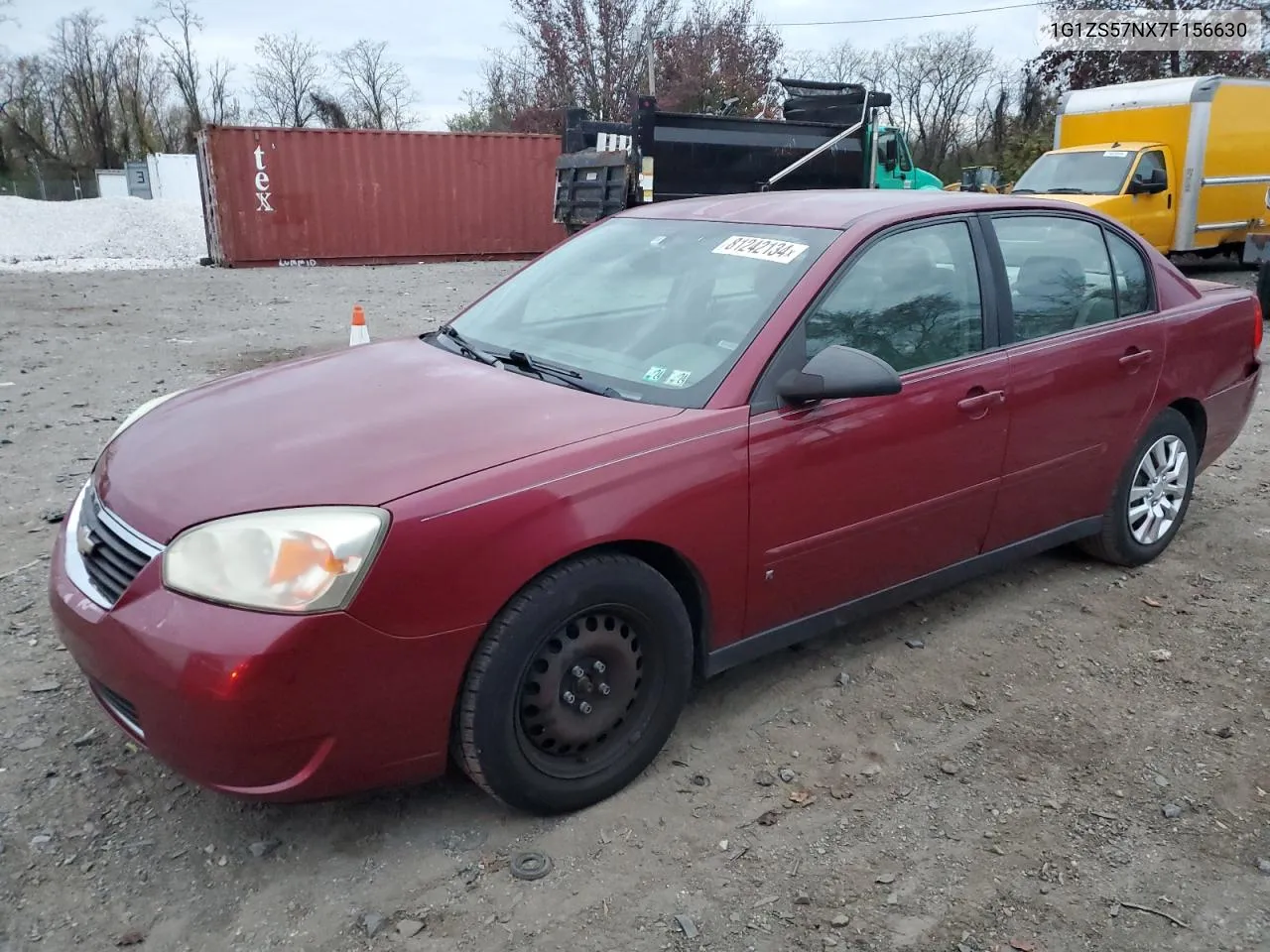 2007 Chevrolet Malibu Ls VIN: 1G1ZS57NX7F156630 Lot: 81242134