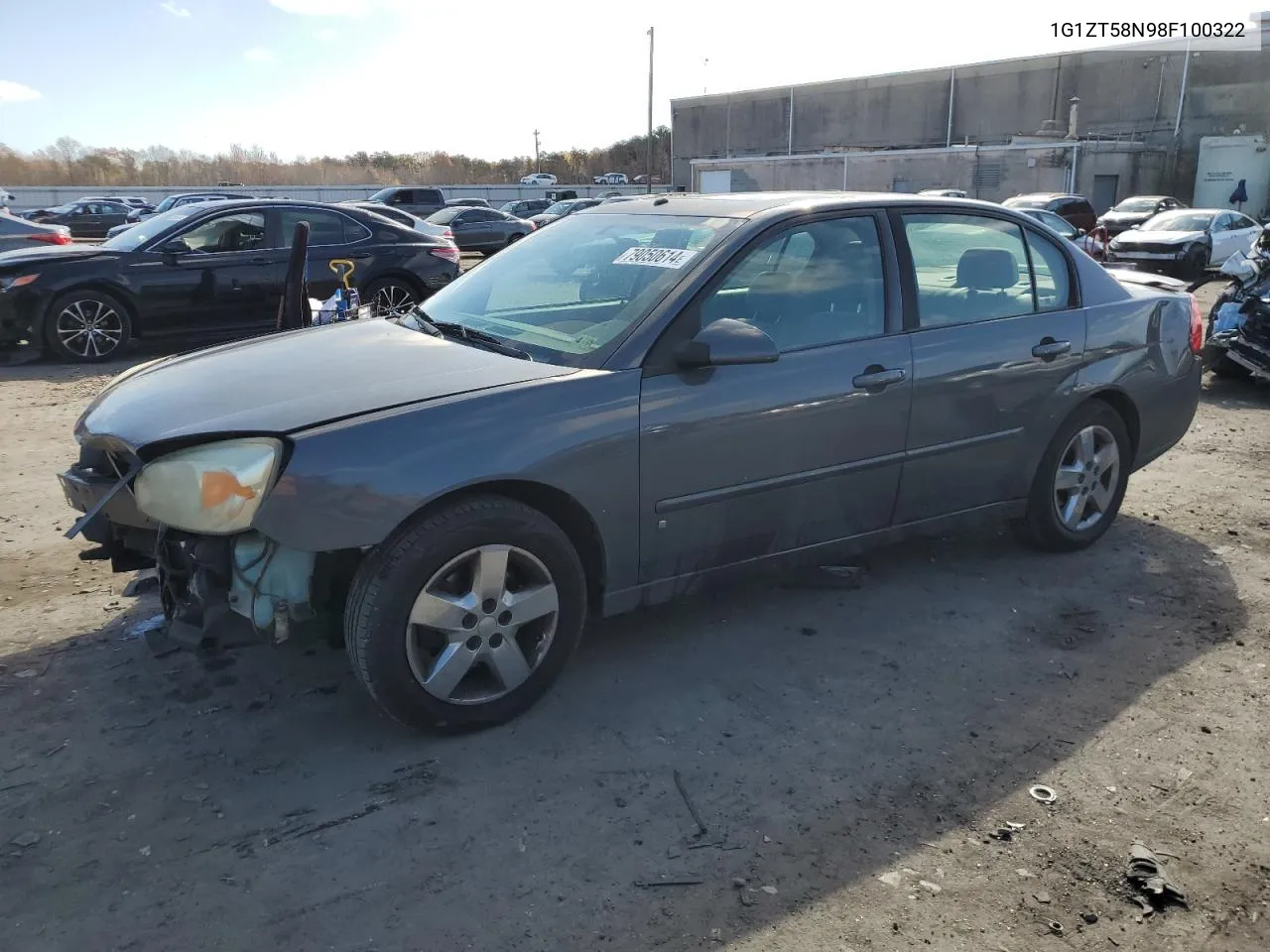 2008 Chevrolet Malibu Lt VIN: 1G1ZT58N98F100322 Lot: 79050614