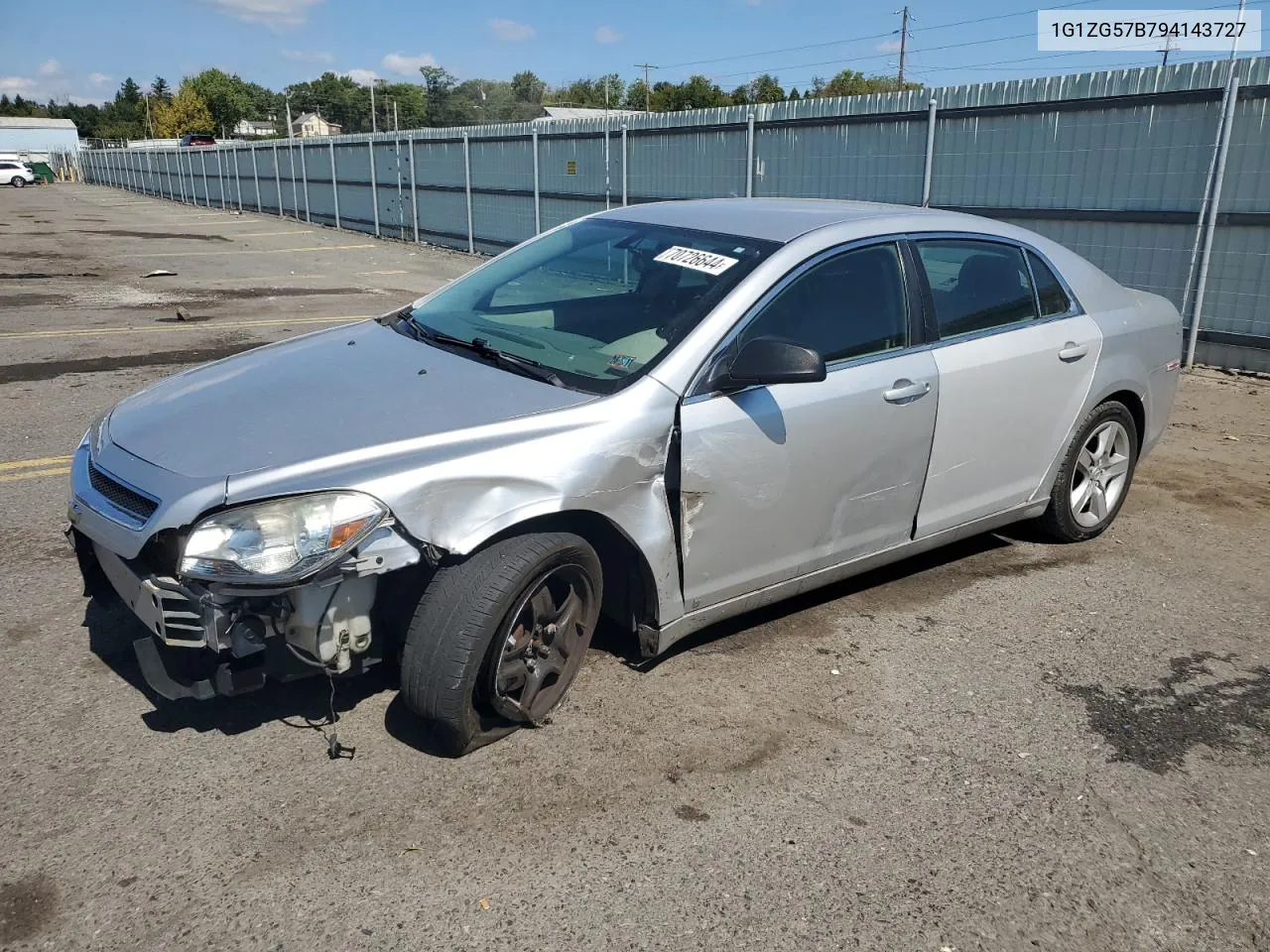 2009 Chevrolet Malibu Ls VIN: 1G1ZG57B794143727 Lot: 70726644