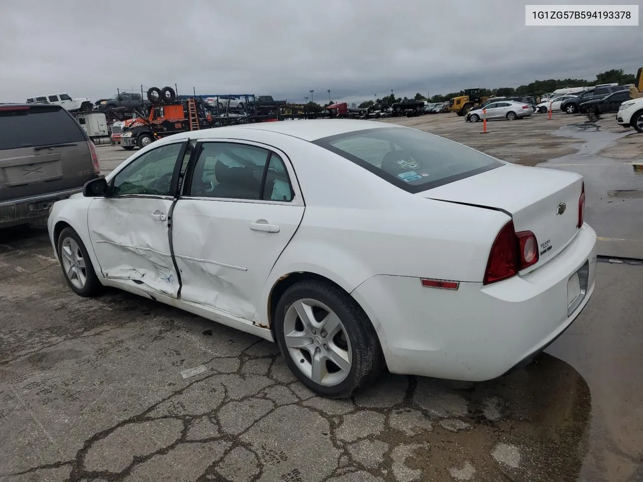 2009 Chevrolet Malibu Ls VIN: 1G1ZG57B594193378 Lot: 72992024