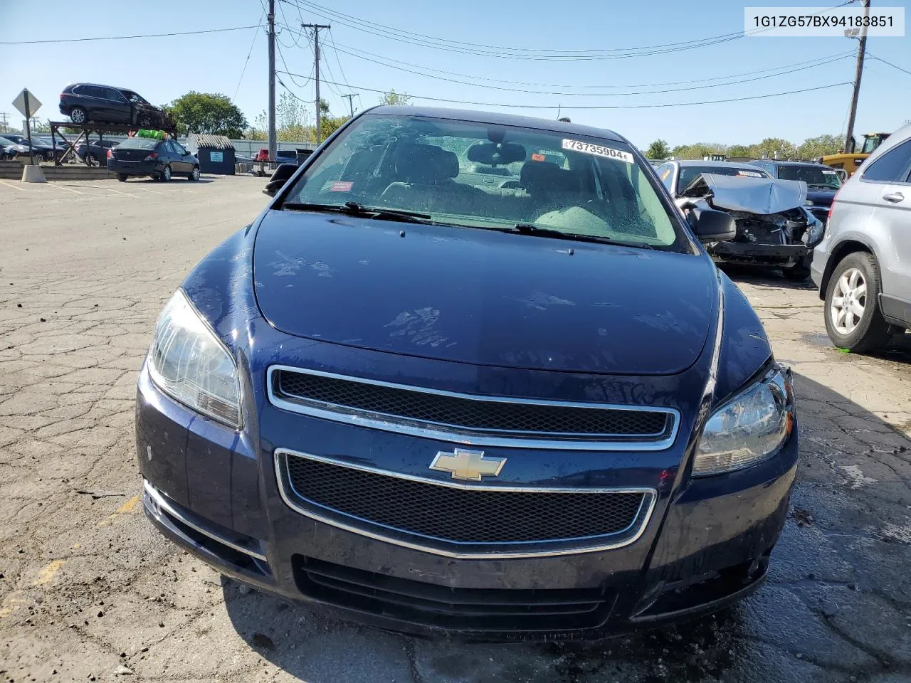 2009 Chevrolet Malibu Ls VIN: 1G1ZG57BX94183851 Lot: 73735904