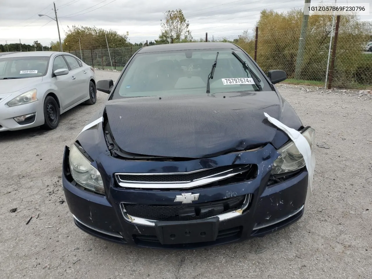 2009 Chevrolet Malibu Ls VIN: 1G1ZG57B69F230796 Lot: 75797674