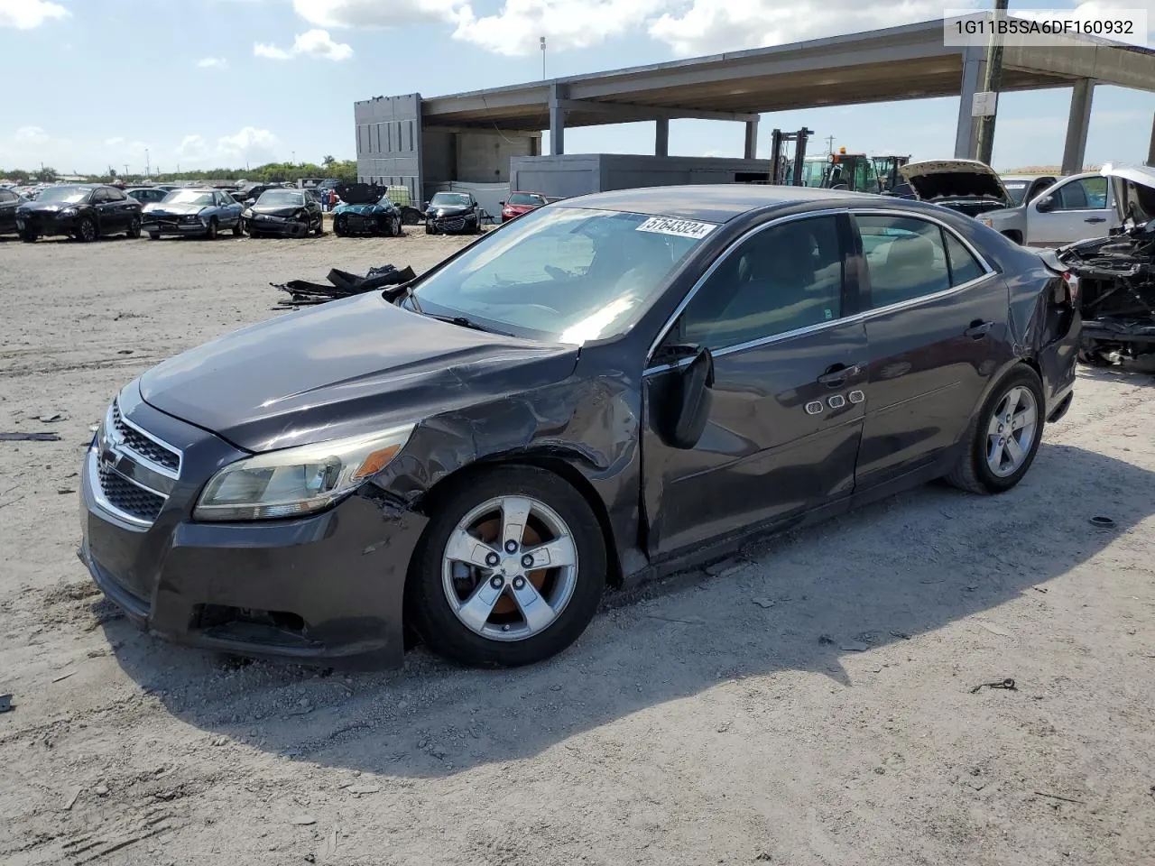 2013 Chevrolet Malibu Ls VIN: 1G11B5SA6DF160932 Lot: 57643324