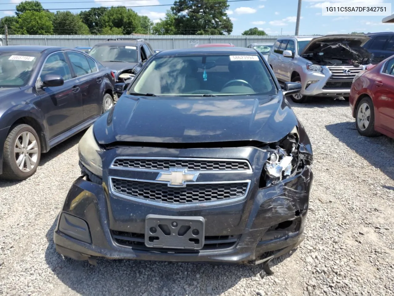 2013 Chevrolet Malibu 1Lt VIN: 1G11C5SA7DF342751 Lot: 58623994