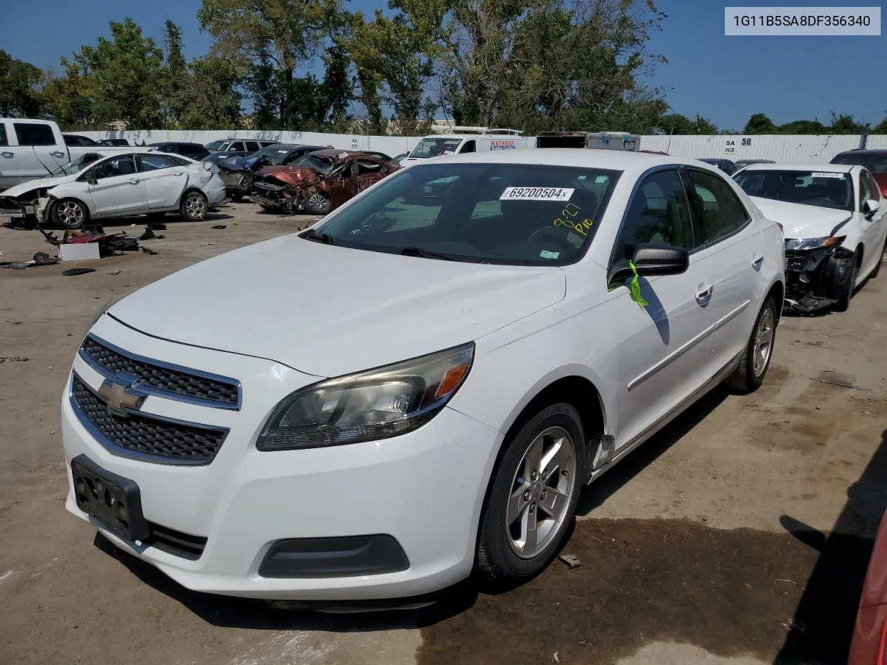 2013 Chevrolet Malibu Ls VIN: 1G11B5SA8DF356340 Lot: 69200504