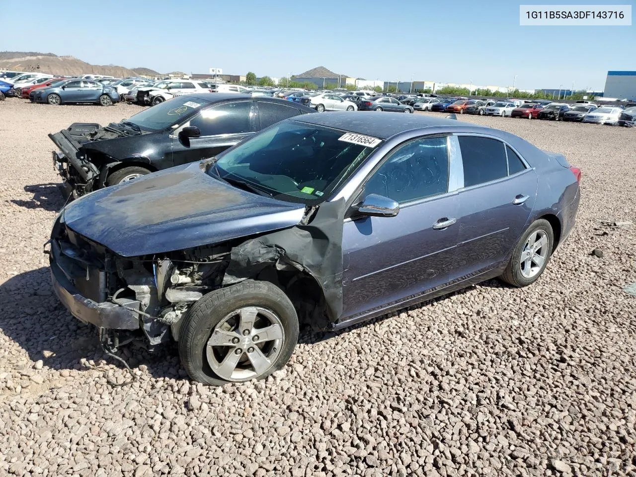 2013 Chevrolet Malibu Ls VIN: 1G11B5SA3DF143716 Lot: 71316564