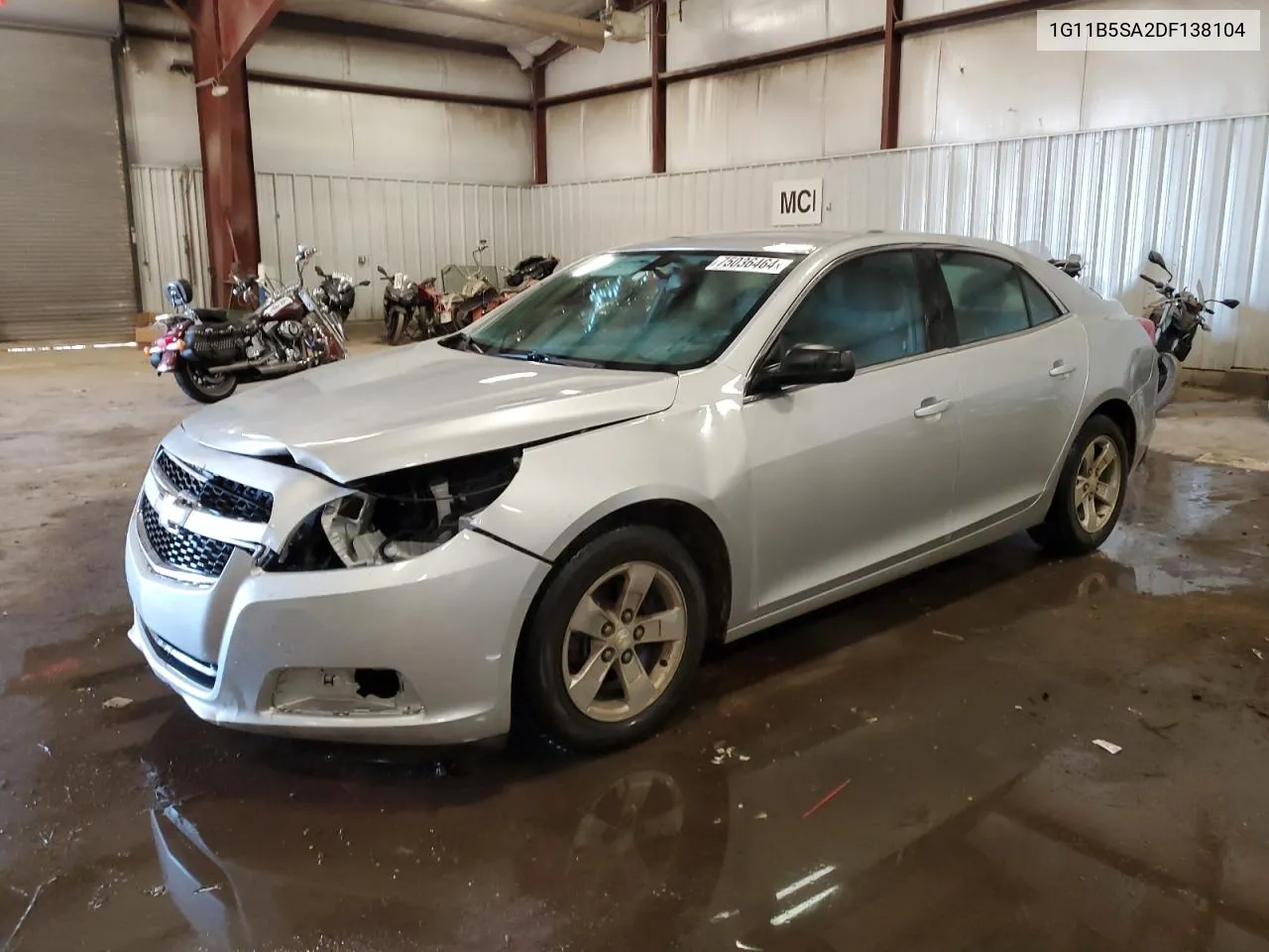 2013 Chevrolet Malibu Ls VIN: 1G11B5SA2DF138104 Lot: 75036464