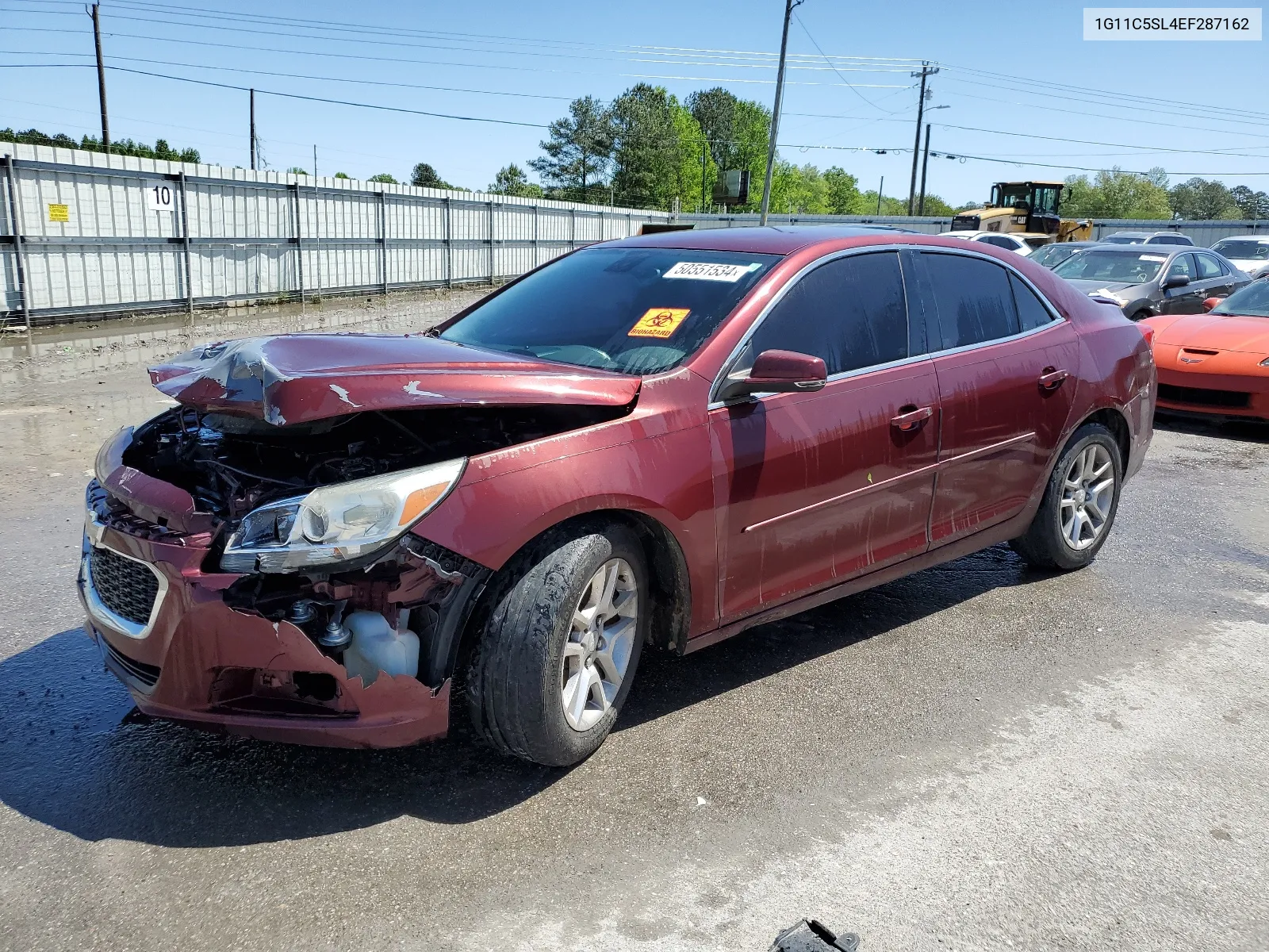 2014 Chevrolet Malibu 1Lt VIN: 1G11C5SL4EF287162 Lot: 50551534