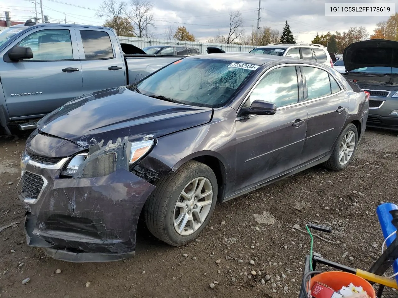 2015 Chevrolet Malibu 1Lt VIN: 1G11C5SL2FF178619 Lot: 77582934