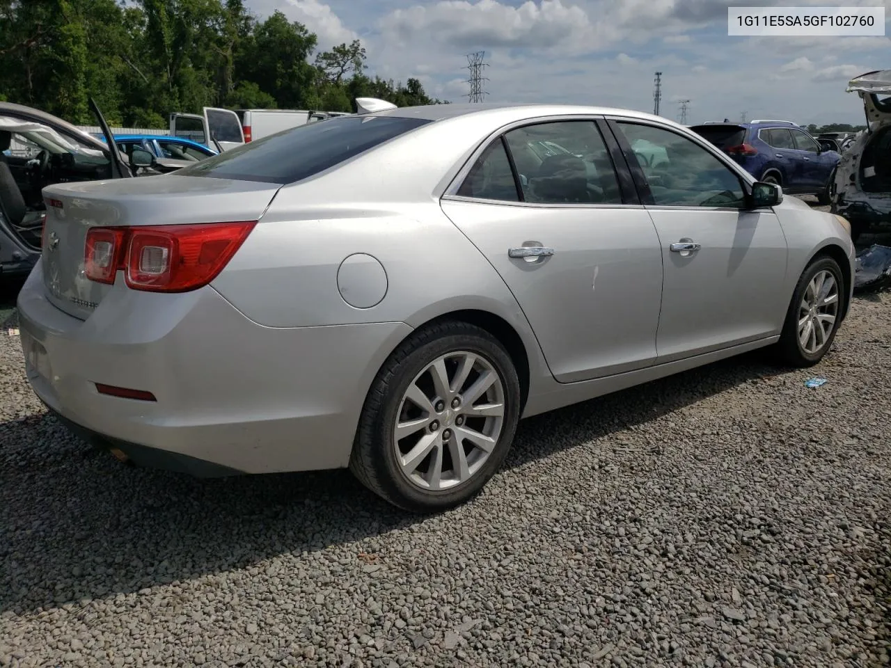 2016 Chevrolet Malibu Limited Ltz VIN: 1G11E5SA5GF102760 Lot: 52721954