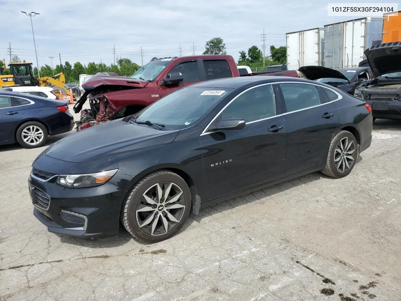 2016 Chevrolet Malibu Lt VIN: 1G1ZF5SX3GF294104 Lot: 57354394