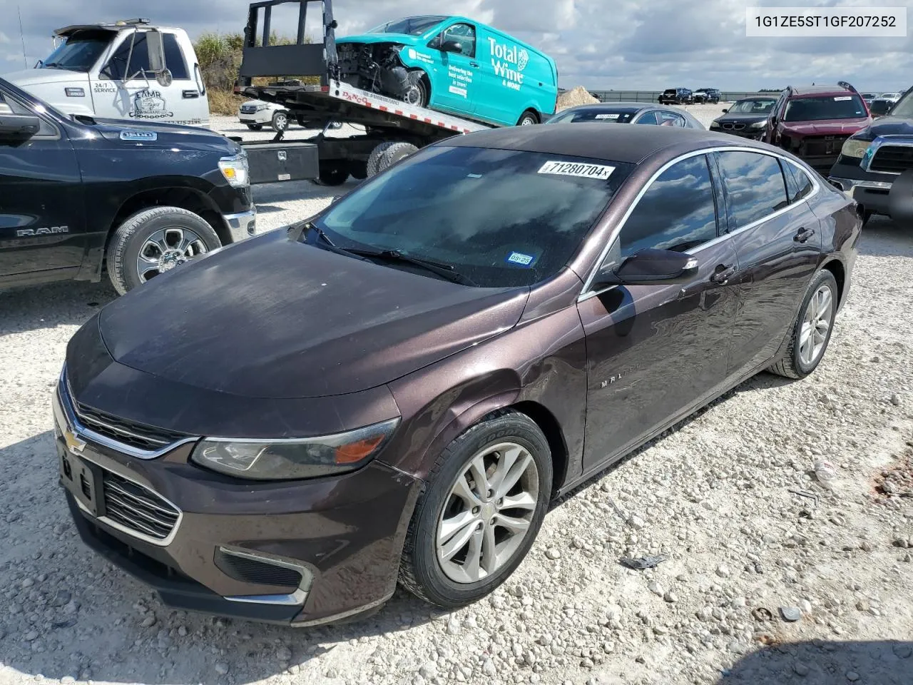 2016 Chevrolet Malibu Lt VIN: 1G1ZE5ST1GF207252 Lot: 71280704