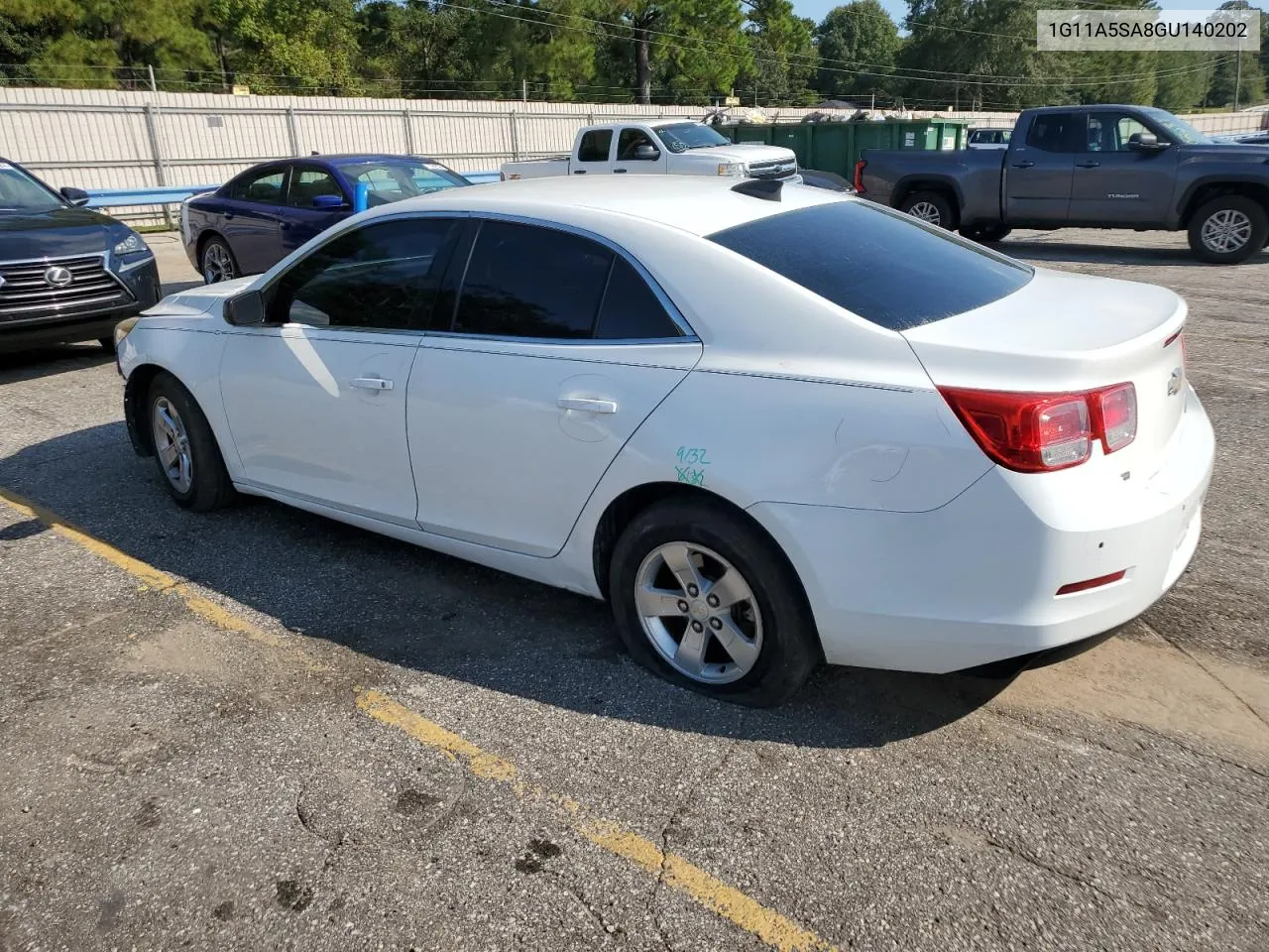 2016 Chevrolet Malibu Limited Ls VIN: 1G11A5SA8GU140202 Lot: 72415434