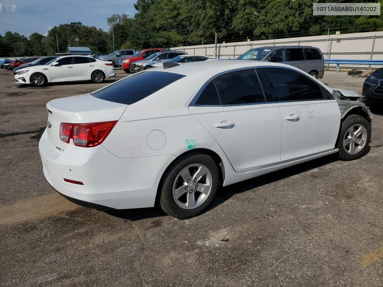 2016 Chevrolet Malibu Limited Ls VIN: 1G11A5SA8GU140202 Lot: 72415434