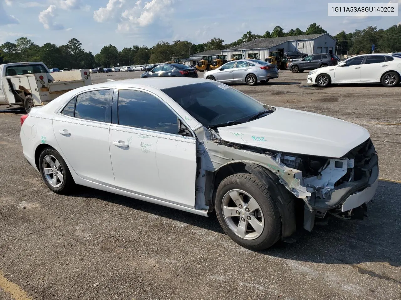 2016 Chevrolet Malibu Limited Ls VIN: 1G11A5SA8GU140202 Lot: 72415434