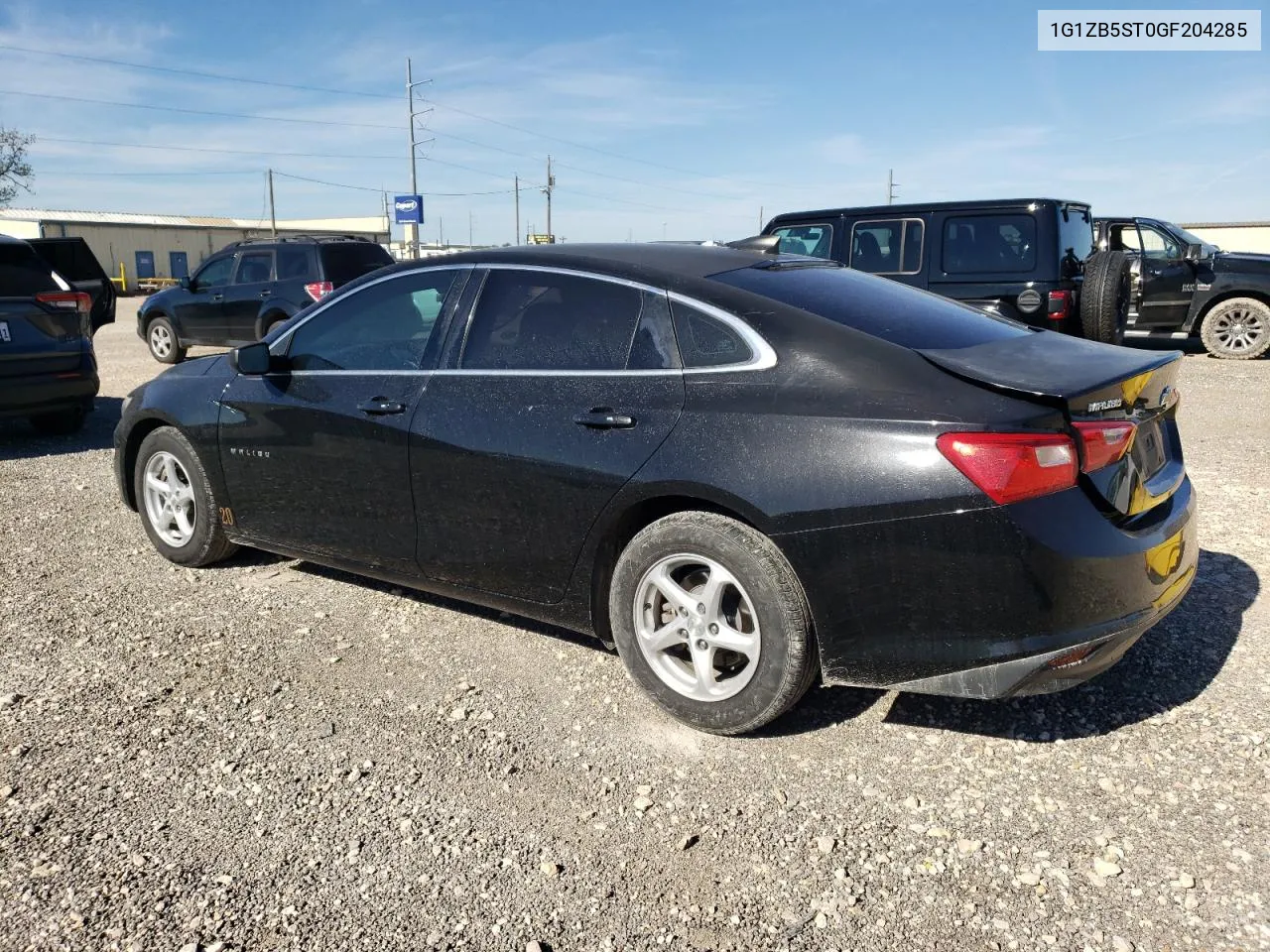 2016 Chevrolet Malibu Ls VIN: 1G1ZB5ST0GF204285 Lot: 72748984