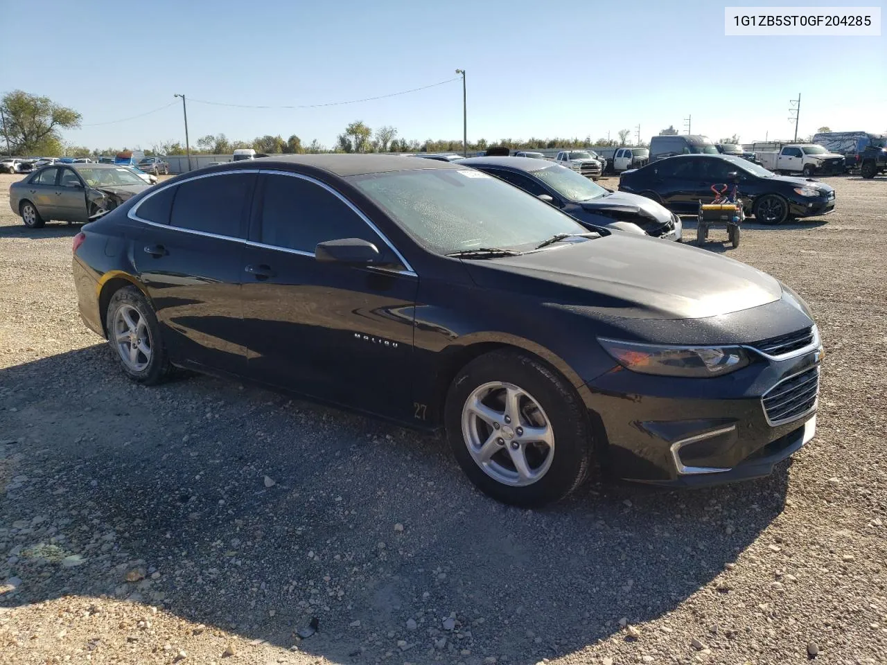 2016 Chevrolet Malibu Ls VIN: 1G1ZB5ST0GF204285 Lot: 72748984