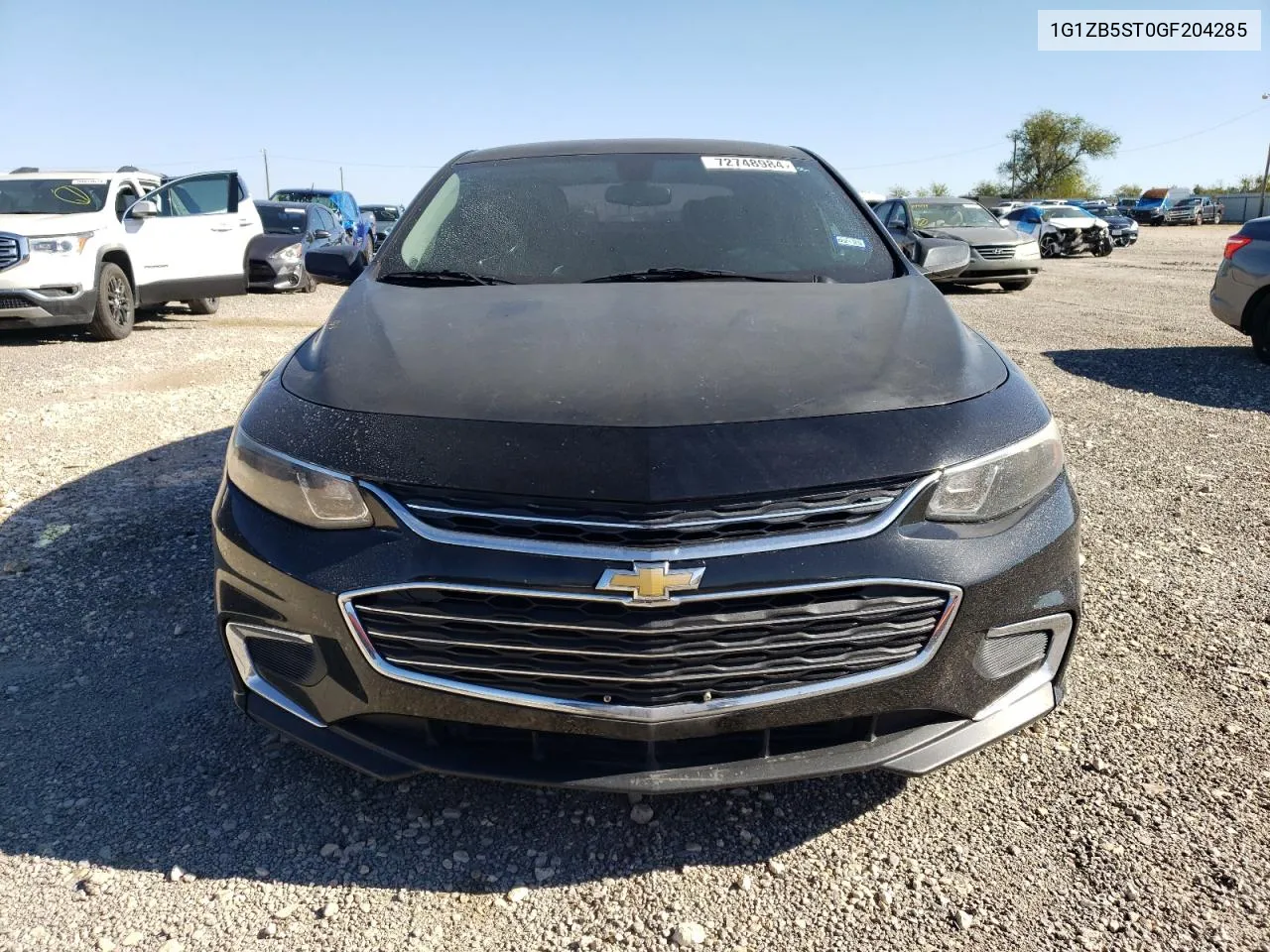 2016 Chevrolet Malibu Ls VIN: 1G1ZB5ST0GF204285 Lot: 72748984