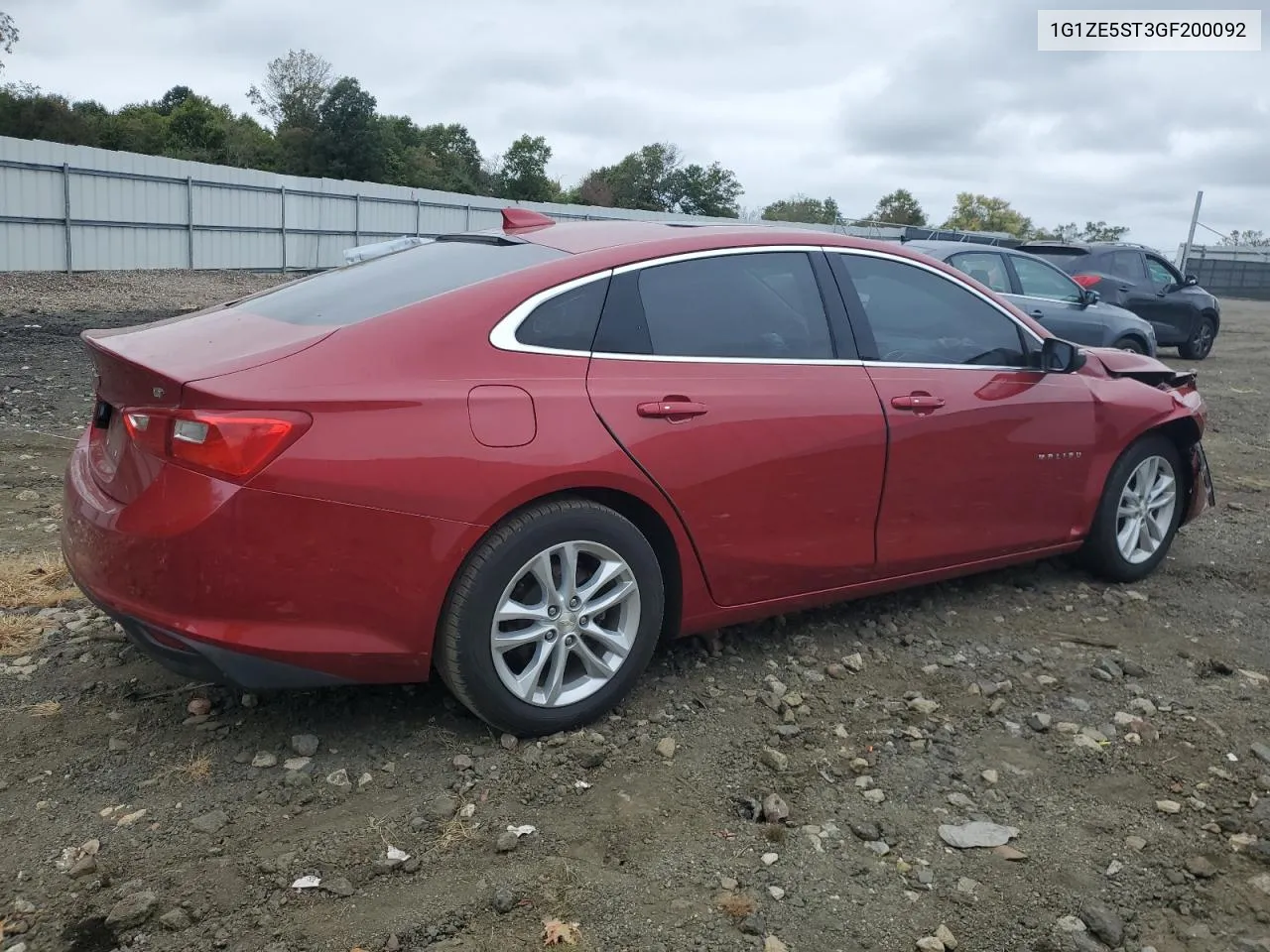 2016 Chevrolet Malibu Lt VIN: 1G1ZE5ST3GF200092 Lot: 72822704