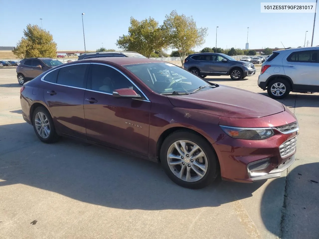 2016 Chevrolet Malibu Lt VIN: 1G1ZE5ST9GF281017 Lot: 74795534