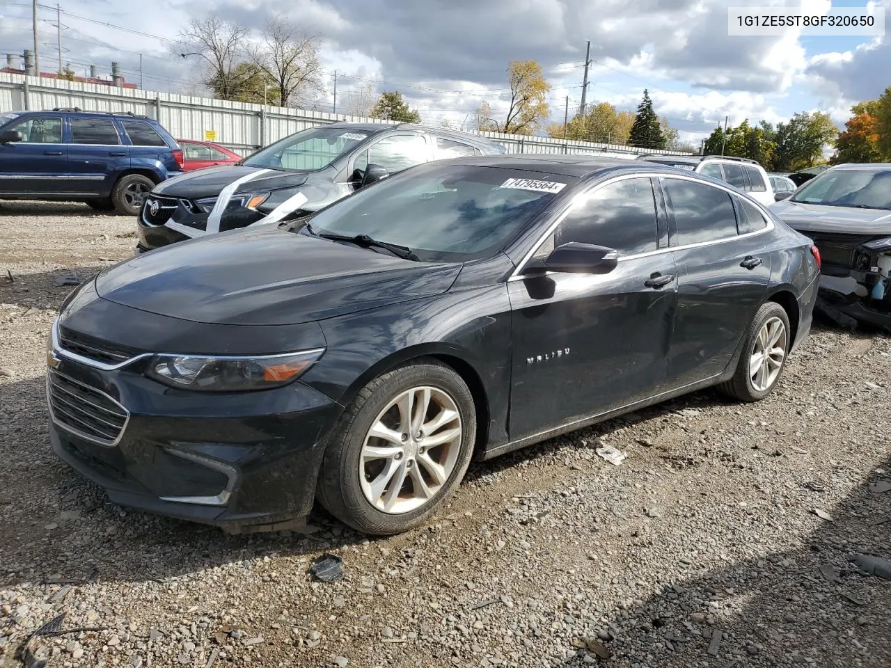 2016 Chevrolet Malibu Lt VIN: 1G1ZE5ST8GF320650 Lot: 74795564