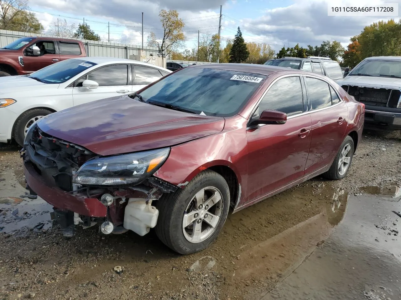 1G11C5SA6GF117208 2016 Chevrolet Malibu Limited Lt