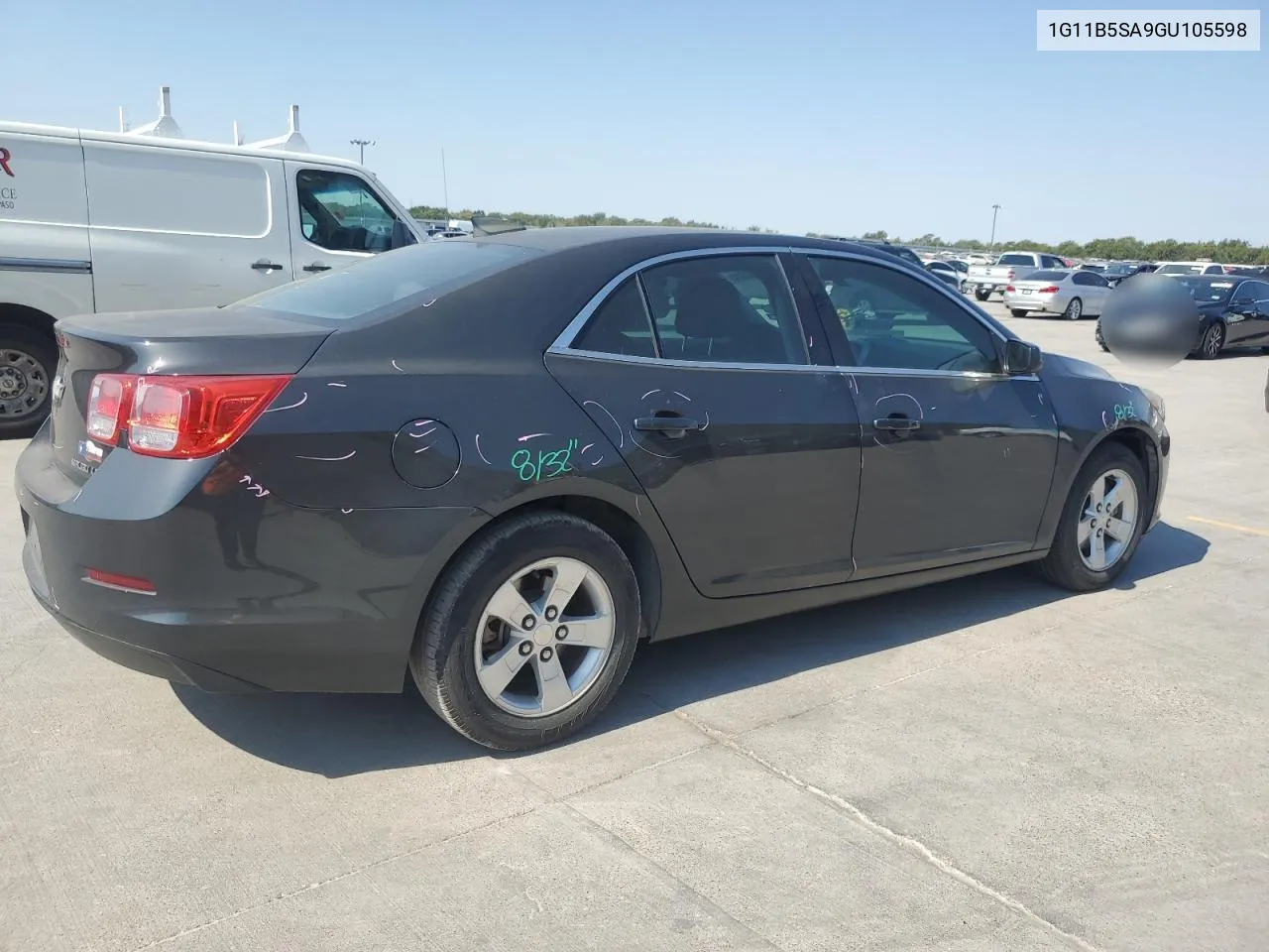 2016 Chevrolet Malibu Limited Ls VIN: 1G11B5SA9GU105598 Lot: 75300624